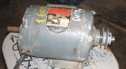 3/4 HP DELTA HOMECRAFT MOTOR FROM TABLE SAW WITH OUTBOARD