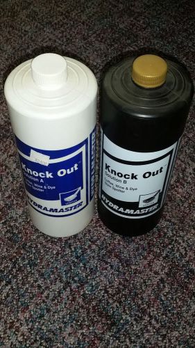 Hydramaster Knock Out  A&amp;B QUART SIZE coffee wine dye stain spotter quantity