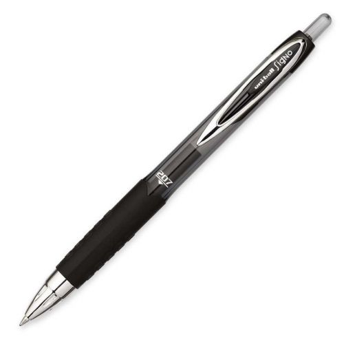 NEW Uni-Ball Signo 207 Gel Pen - 0.7 mm - Black Ink - 12/Pack (Dozen) Free S/H