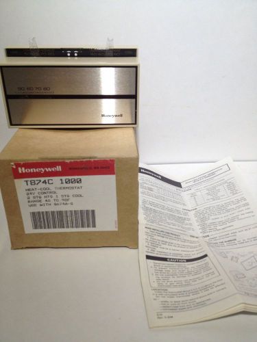 New Honeywell T874C 1000 Heat Cool 24V Control 40-90F Thermostat