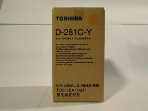 1 Genuine Toshiba D-281c-Y D281cY Yellow Developer p/n 6LE19491000