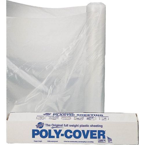 Polyfilm, 4 mil T, 24&#039; W x 100&#039; L, Clear, Plastic LBM Poly 4X24-C Clear Plastic