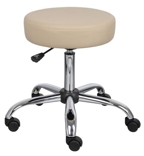 Boss Office Products Height Adjustable Doctor&#039;s Stool Beige