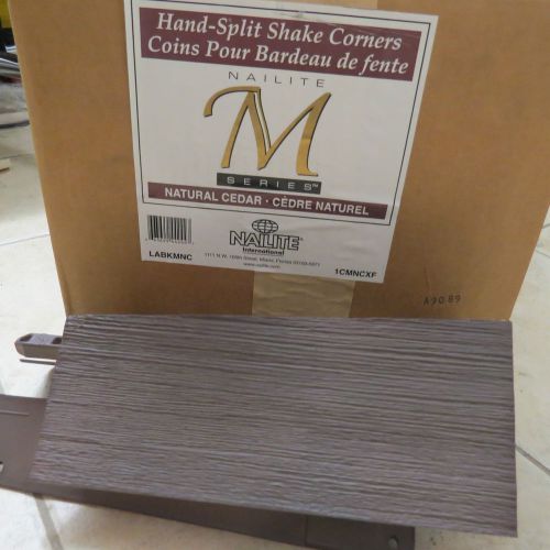 Nailite M Series Exterior Hand Split Shake Corner, natural cedar
