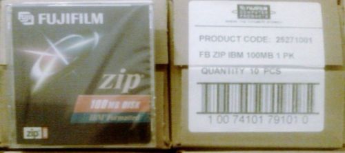 FUJIFILM 25271001 FB ZIP DISC IBM 100MB BOX LOT OF 10 Pack NEW