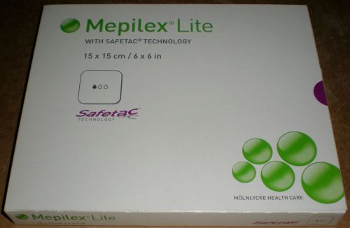 5PCS MEPILEX LITE SAFETAC TECHNOLOGY 284300 WOUND DRESSING 15CM EXPIRES 2017-06