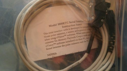 NONIN REAL TIME CABLE 1000RTC SERIAL INTERFACE CABLES (NEW)