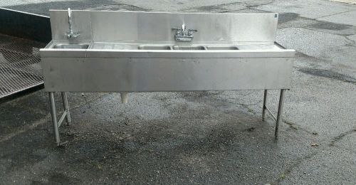 Bar sink 3 compartment with hand wash