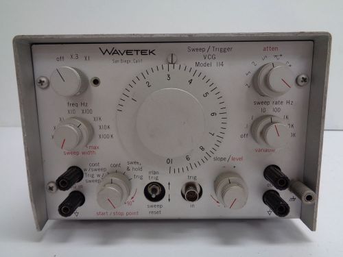 Wavetek sweep / trigger vcg model 114 function generator for sale