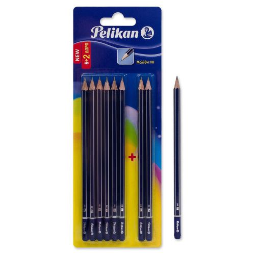 Pelikan Pencil HB2 Blue Silver x 8 Set Lot of 8 pcs