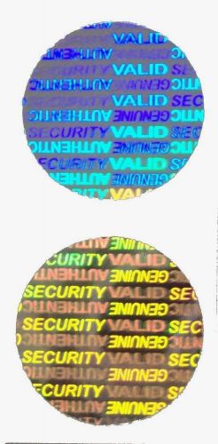 100 Custom SVAG 1&#034; Circle Security Warranty Void Hologram Labels Tamper Evident