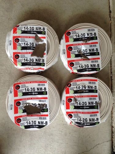 250 ft roll 14/3 with ground romex copper electrical wire 600volt 14-3 for sale