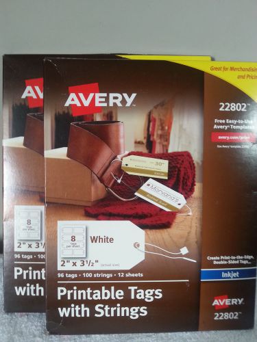 NEW 2 LOT PACK Avery 22802 Printable Tags  2x3.5&#034; FREE PRIORITY SHIPPING