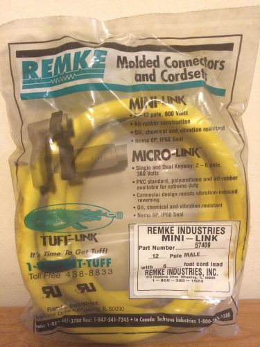New Remke Industries 57409 Mini-Link 12 Pole Male Receptacle with 6&#039; cord lead