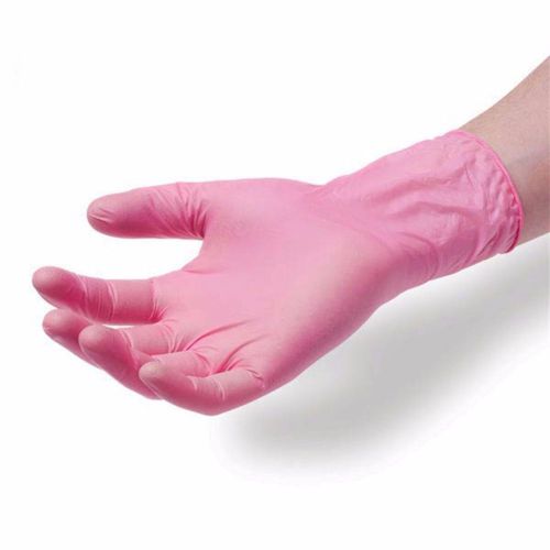 Pink Vinyl Gloves  Latex Free Breast Cancer Awareness