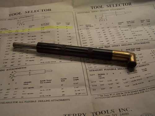 NEW TERRY TOOLS 1/8&#034; FLAT OFFSET DRILLING ATTACHMENT