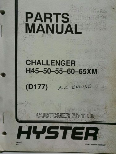 Hyster forklift parts manual model h45-65xm for sale