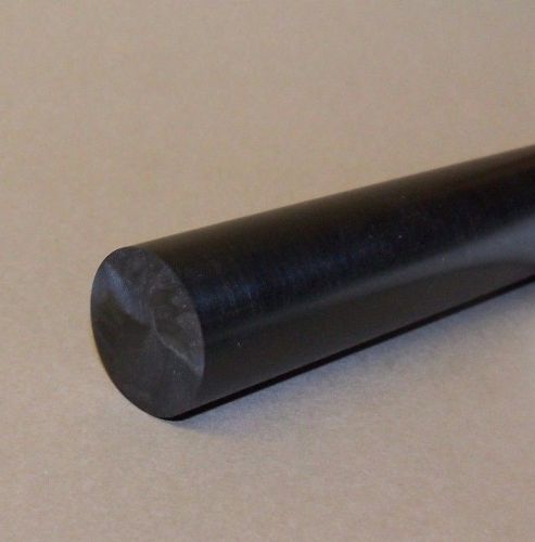 3/8&#034; (.375) diameter black delrin acetal co-polymer round rod (10 feet in total) for sale