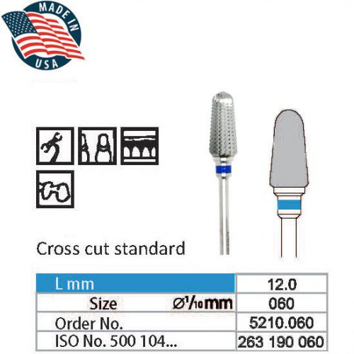 Wilson USA Tungsten Carbide Cutter HP Drill Bit Dental Large Cone Nail X-Coarse