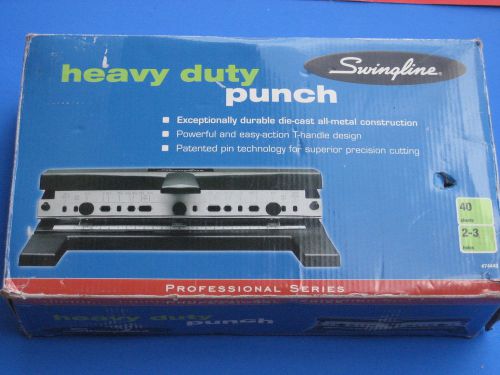 SWINGLINE Model 440 Heavy Duty Industrial 3-Hole Punch (#74440)