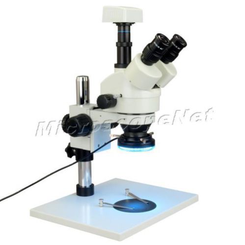 Digital 1.3m pixcel 7x-45x zoom stereo microscope+60 led ring light for shop lab for sale
