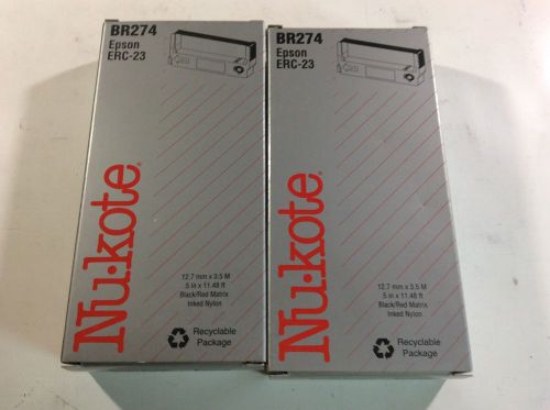 Nbr274 epson erc 23 black/red matrix ink nylon ribbon new! ibm ncr sharp for sale