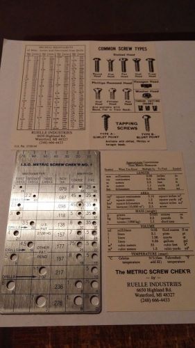 ISO METRIC SCREW CHEK&#039;R #1 INCLUDES INSTRUCTIONS USA