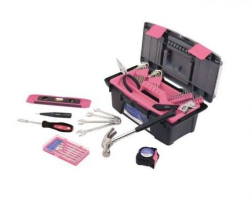 Apollo Household Tool Kit 53-Piece with Tool Box in Pink Ladies DIY Home Kit New