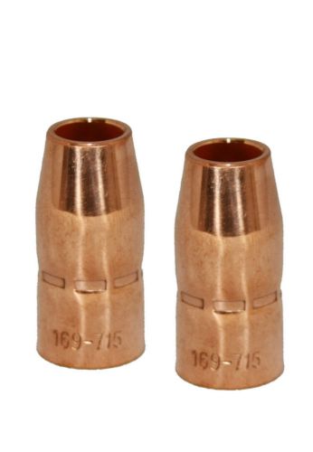 Trafimet (169715) 2pcs/pk Gas Nozzle 1/2&#034;, Mig Miller M10/15 MC0490
