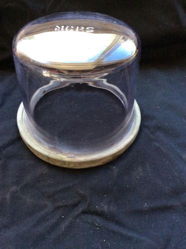 Vintage Electric Meter Purple Glass Cover 7&#034; Diameter X 5 1/4&#034; Tall