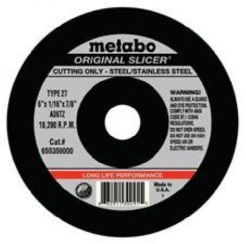 Metabo 655350000 6 x 1/16 x 7/8 A 36 TZ, For Steel /Stainless Steel, Qty: 50 in