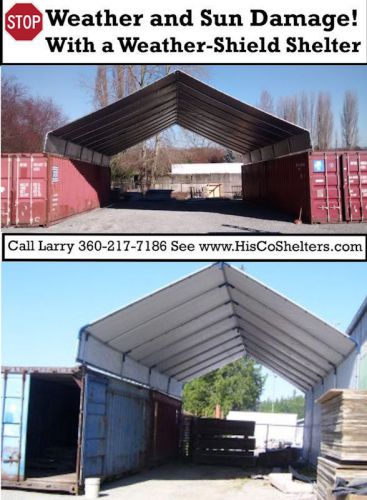 40&#039; cargo shipping container cover for safe dry storage or covered work area for sale