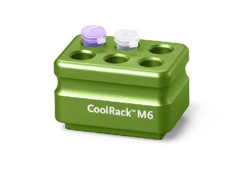 Biocision biocision bcs-164 green coolrack m6 tube holder, holds 6 x 1.5 or 2ml for sale