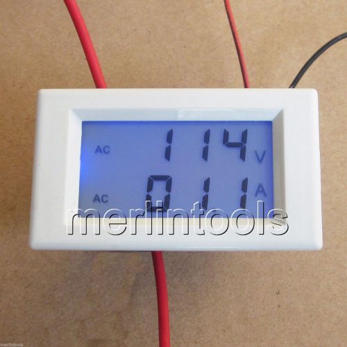 AC 300V 50A Blue LCD Volt &amp; Amp combine 2 in 1 Panel Meter Doesn&#039;t Require Power