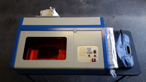 40W laser cutter engraver with software, fan, cables, and submersible water pump