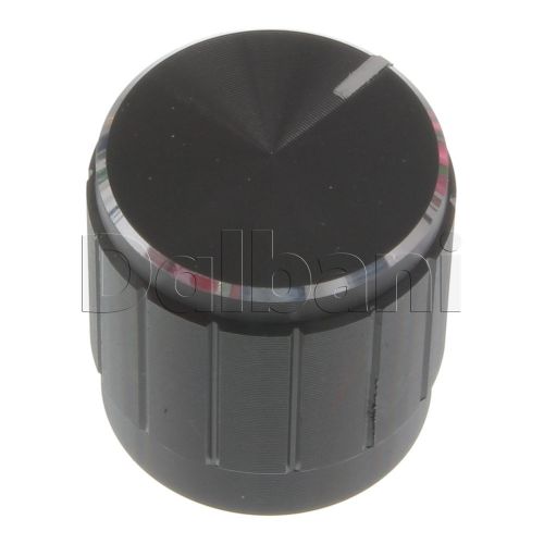 20-05-0022 New Push-On Mixer Knob Black Metallic 6 mm Metal Cylinder