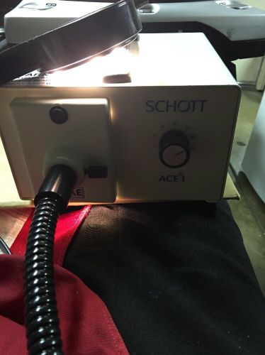 SCHOTT ACE Light Source / Optic Illuminator  And Schott Oring Light