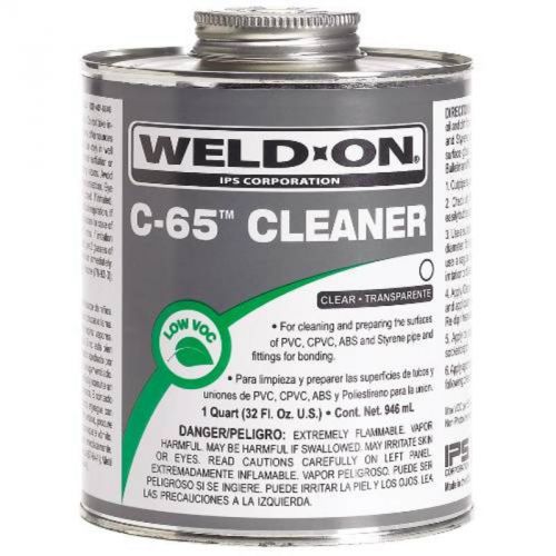 Weld-on cleaner pvc clear 1/4 pint ips corporation 10204 012181102046 for sale