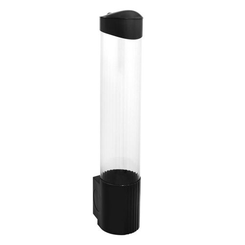 Cup Dispenser (Magnetic or Screw Plate Mountable) BLACK &amp; CLEAR