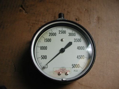 Acco Helcoid Gage 5&#034; Face 5000 PSI Hydraulic Pressure