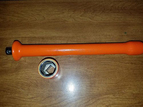 Cementex 1000v Insulated 2-Piece Insulated socket &amp; extension 1/2&#034; drive