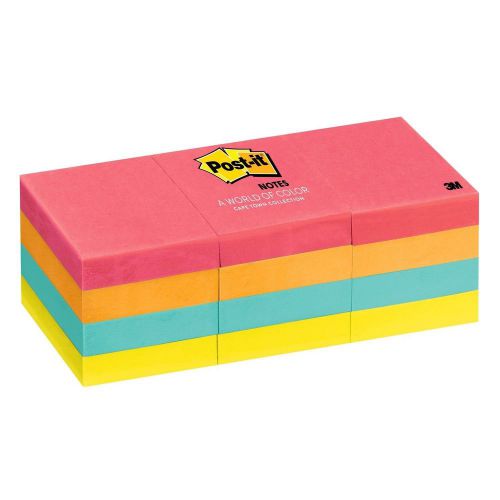 Post-it Notes 1.5 x 2 in Cape Town Collection 12 Pads/Pack
