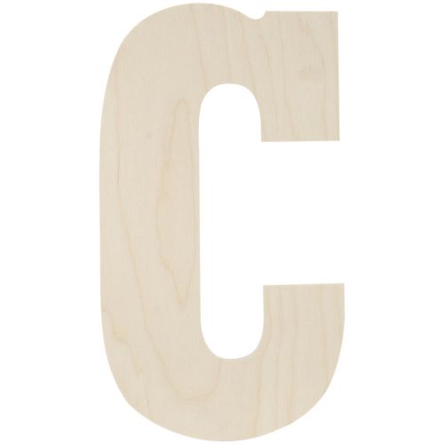 &#034;Baltic Birch Collegiate Font Letters &amp; Numbers 13.5&#034;&#034;-C, Set Of 6&#034;