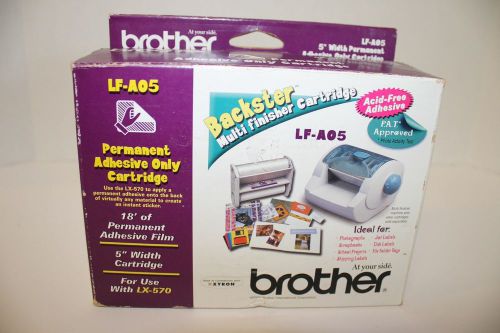 BROTHER LF-AO5 5&#034; Permanent Adhesive Only - BACKSTER Cartridge
