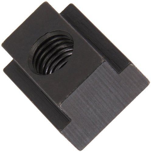Small Parts 1018 Steel T-Slot Nut, Black Oxide Finish, Grade 8, Tapped Through,