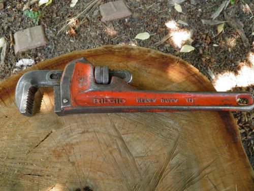 10 &#034; Ridgid pipe wrench. ( made in U.S.A. )