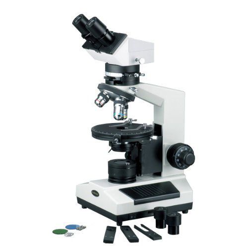 Amscope pz200bb binocular polarizing microscope 40x-800x for sale