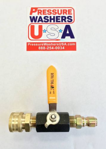 Carbon steel 3/8 ball valve high pressure w/ steel quick connects for sale