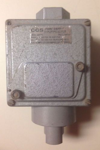 Ccs dual snap adjustable pressure switch 604p11 604p 200-1000 psig for sale
