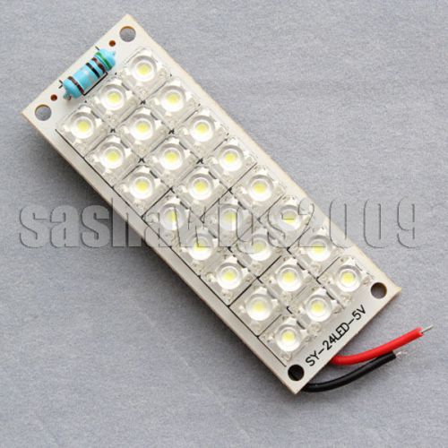 5V 24 Piranha SMD LED Panel Board Lamp White Light Super Bright 400MA_KD008